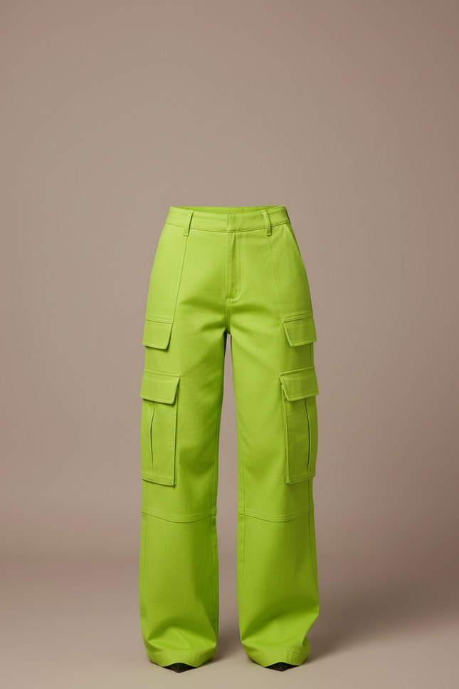 Pantalon Cargo Vert Ample Multi-Poches Femme - Toile - vue 3