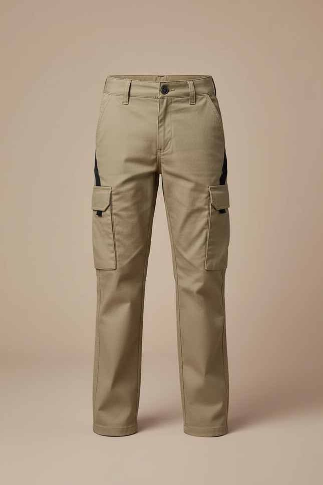 Pantalon Cargo Kaki Enfant Multi-Poches Décontracté - Toile - vue 3