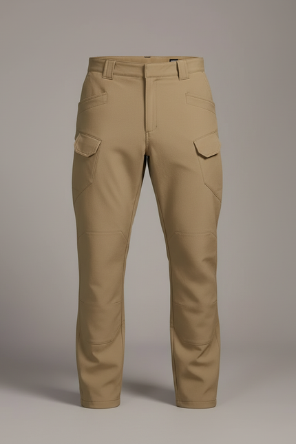 Pantalon Cargo Beige Multipoches Tactique Homme - Polyester - vue 3