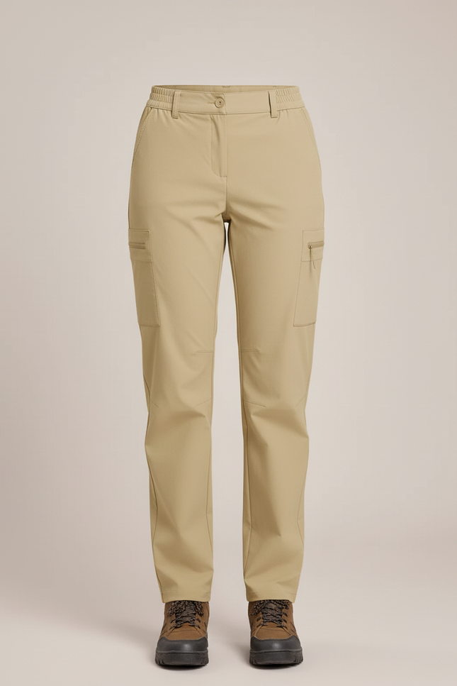 Pantalon Cargo Beige Léger Multipoches Femme Outdoor - Polyester - vue 3