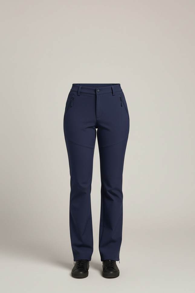Pantalon Cargo Bleu Marine Coupe Droite Multipoches Décontracté - Polyester - vue 3