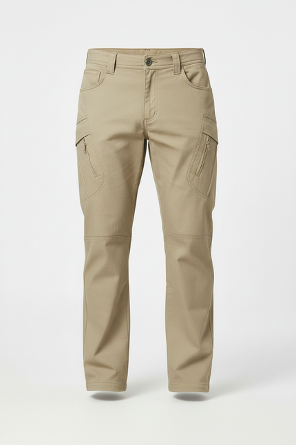 Pantalon Cargo Kaki Droit Multipoches Homme Décontracté - Toile - vue 3