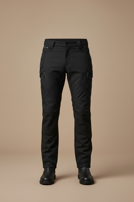 Pantalon Cargo Noir Homme Durable Multipoches Coupe Droite - Polyester - vue 3