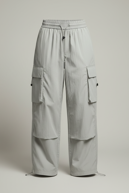 Pantalon Cargo Gris Ample Multipoches Léger Femme - Polyester - vue 3