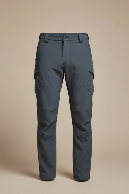 Pantalon Cargo Thermique Homme - Bleu Polyester - vue 3