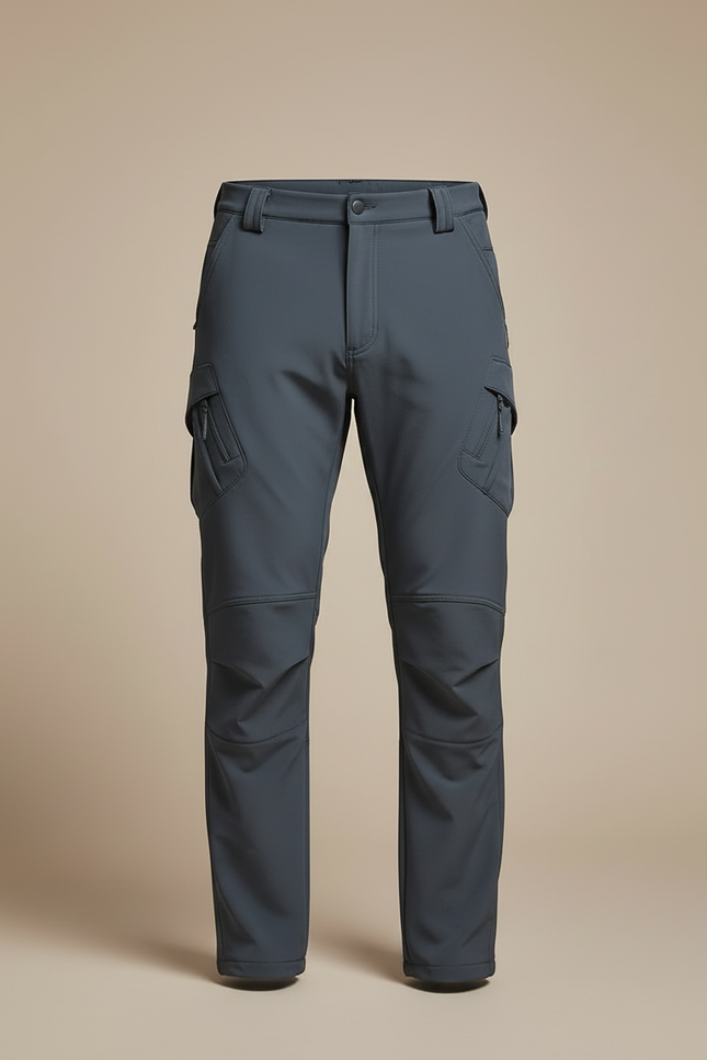 Pantalon Cargo Thermique Homme - Bleu Polyester - vue 3