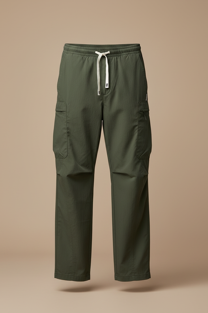 Pantalon Cargo Kaki Ample Léger Décontracté Homme - Polyester - vue 3