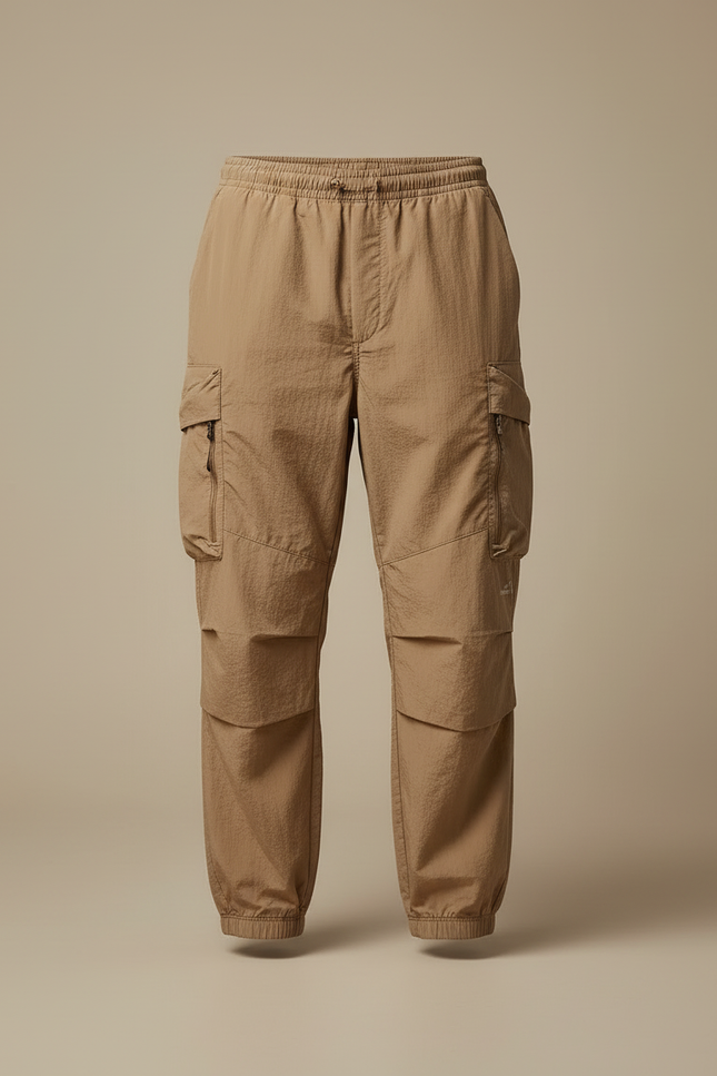 Pantalon Cargo Beige Ample Léger Sport Jogging Homme - Polyester - vue 3