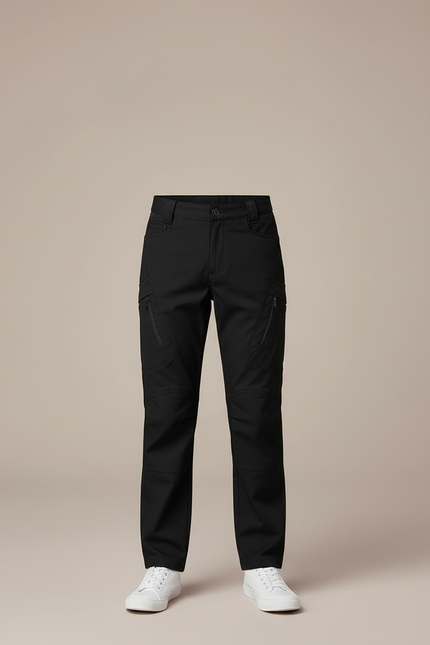 Pantalon Cargo Noir Enfant Multipoches Solide Décontracté - Toile - vue 3