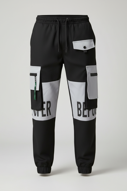 Pantalon Cargo Urbain - Noir Polyester - vue 3