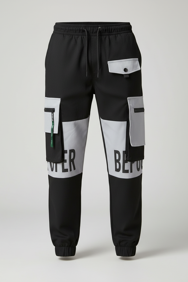Pantalon Cargo Urbain - Noir Polyester - vue 3