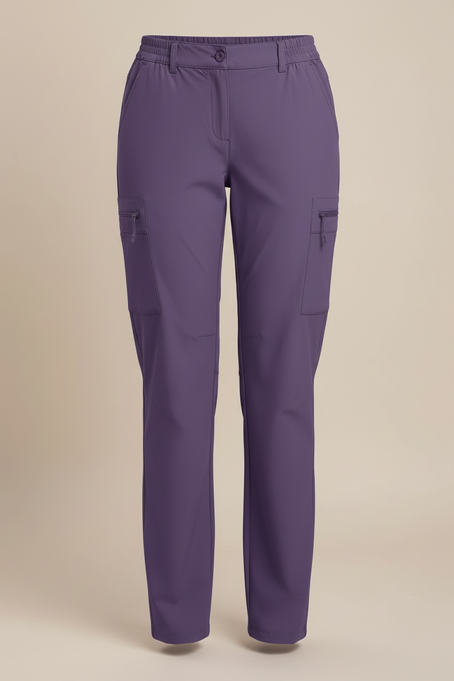 Pantalon Cargo Violet Léger Multi-Poches Femme - Polyester - vue 3