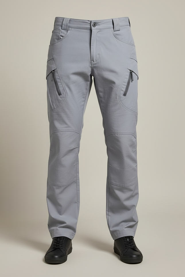 Pantalon Cargo Gris Tactique Léger Multi-Poches Homme - Gabardine - vue 3