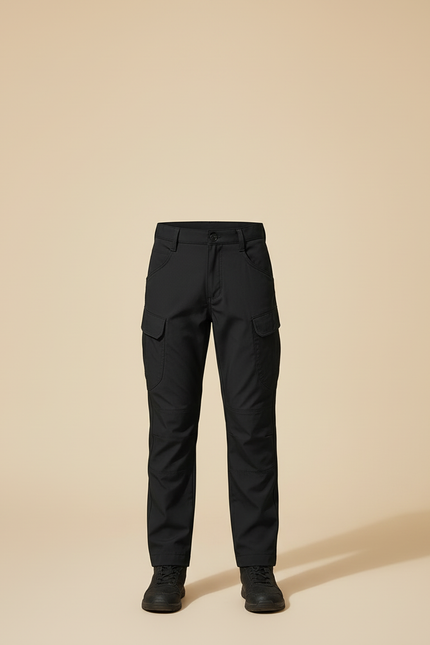 Pantalon Cargo Noir Enfant Classique Multipoches - Polyester - vue 3
