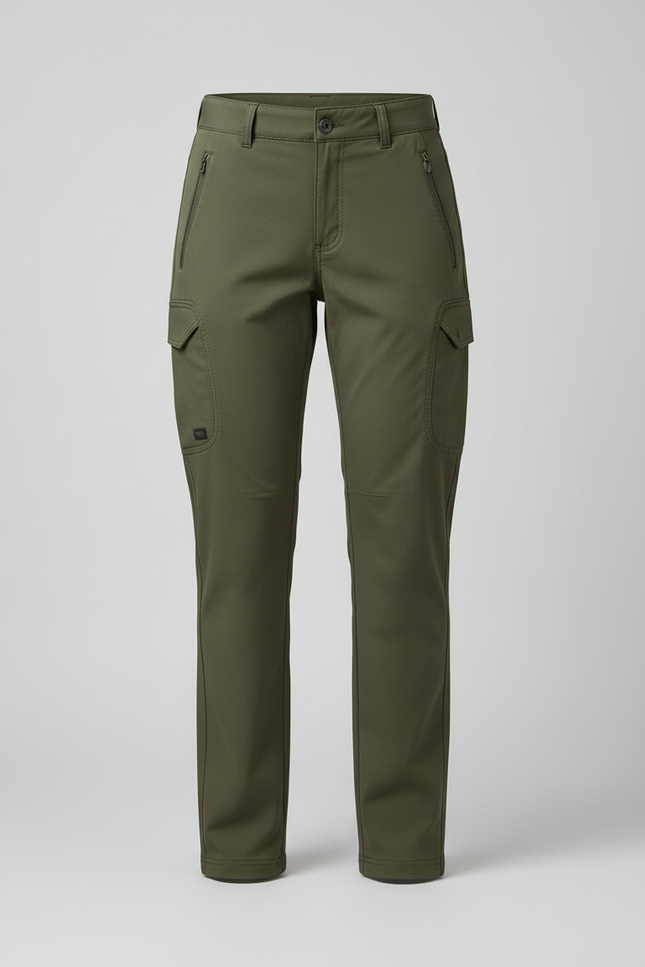 Pantalon Cargo Vert Kaki Slim Femme Militaire - Toile - vue 3