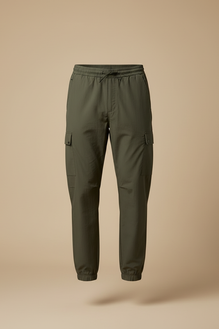 Pantalon Cargo Kaki Droit Multi-Poches Homme - Polyester - vue 3