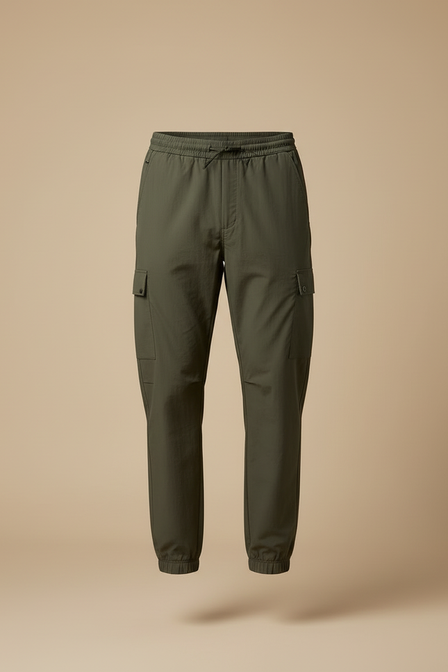 Pantalon Cargo Kaki Droit Multi-Poches Homme - Polyester - vue 3