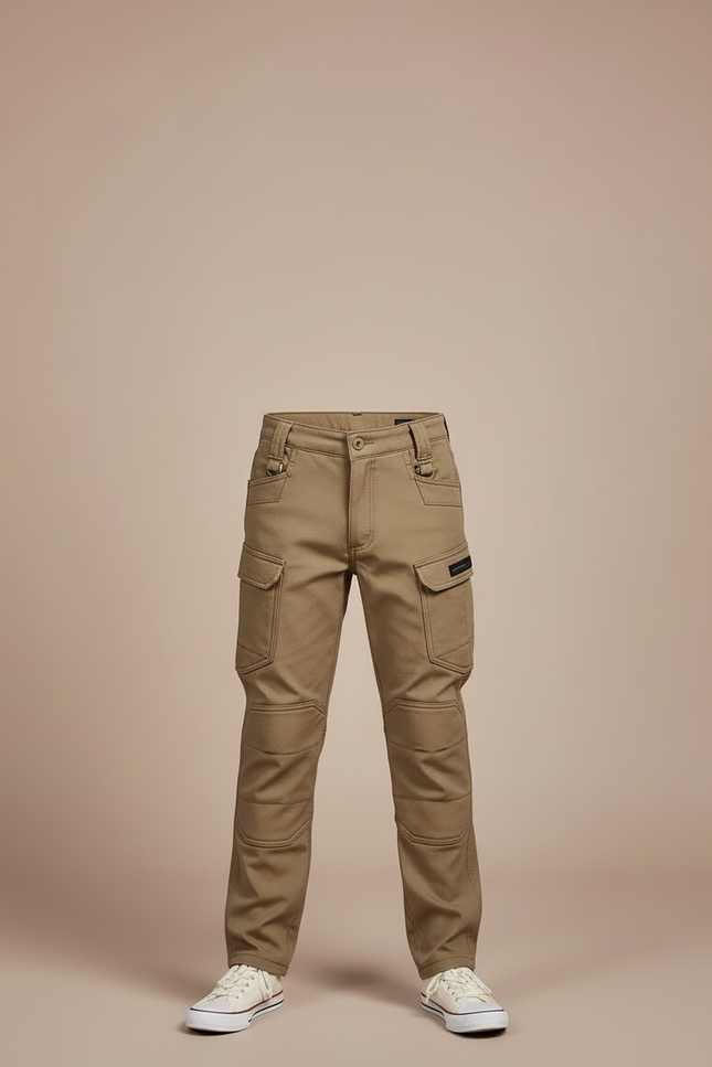 Pantalon Cargo Kaki Enfant Décontracté Multi-Poches - Coton - vue 3