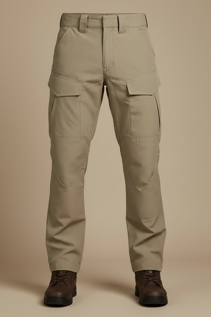 Pantalon Cargo Tactique Beige Multi-Poches Décontracté Homme - Polyester - vue 3