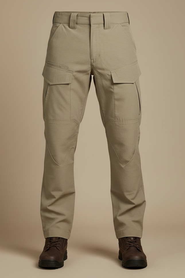 Pantalon Cargo Tactique Beige Multi-Poches Décontracté Homme - Polyester - vue 3