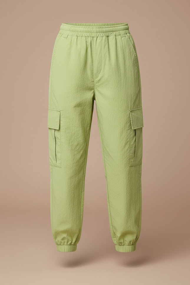Pantalon Cargo Vert Clair Ample Multipoches Fille - Polyester - vue 3