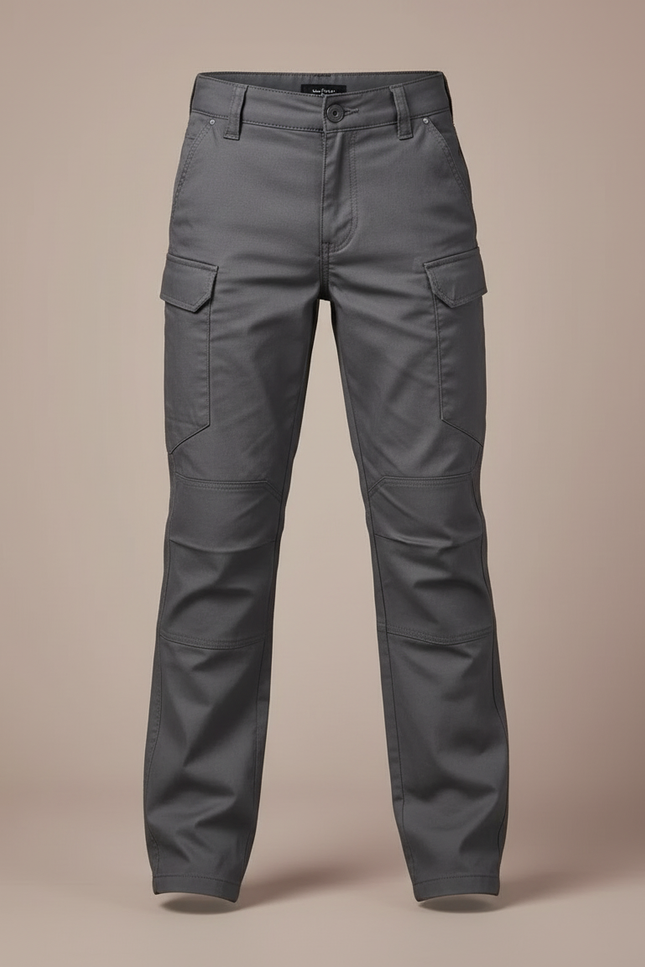 Pantalon Cargo Gris Enfant Multipoches Décontracté - Toile - vue 3