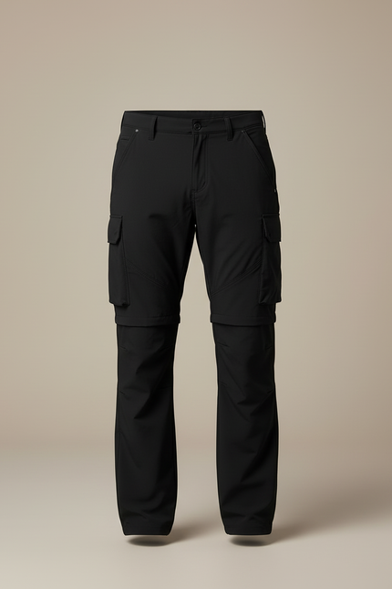 Pantalon Cargo Noir Convertible Zippé Léger Homme - Polyester - vue 3