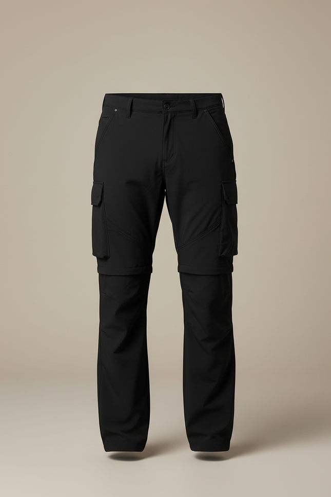 Pantalon Cargo Noir Convertible Zippé Léger Homme - Polyester - vue 3