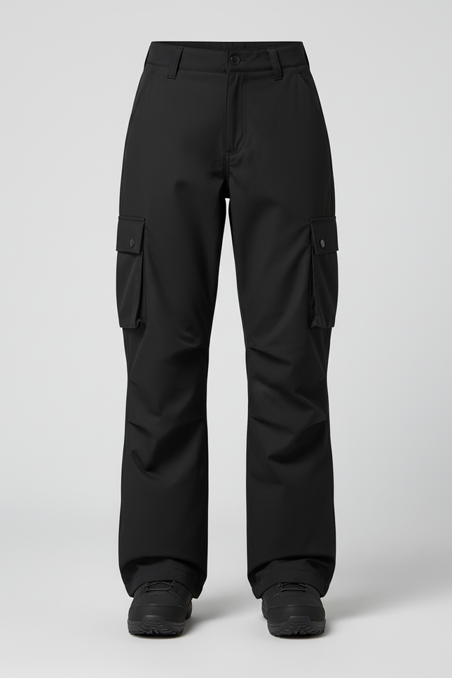 Pantalon Snow Cargo - Noir Polyester - vue 3