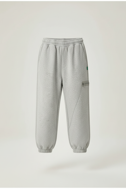Pantalon Cargo Gris Ample Coton Enfant Décontracté - Molleton - vue 3