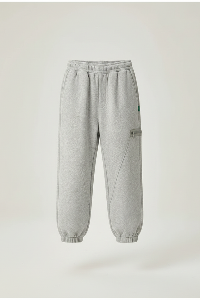 Pantalon Cargo Gris Ample Coton Enfant Décontracté - Molleton - vue 3