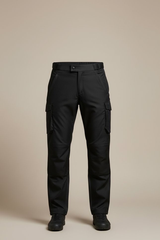 Pantalon Cargo Noir Homme Ample Multipoches - Polyester - vue 3