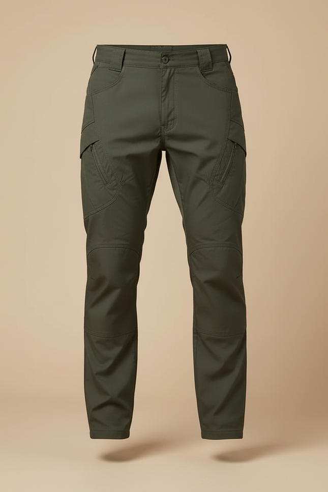 Pantalon Cargo Vert Kaki Multipoches Tactique Homme - Toile - vue 3