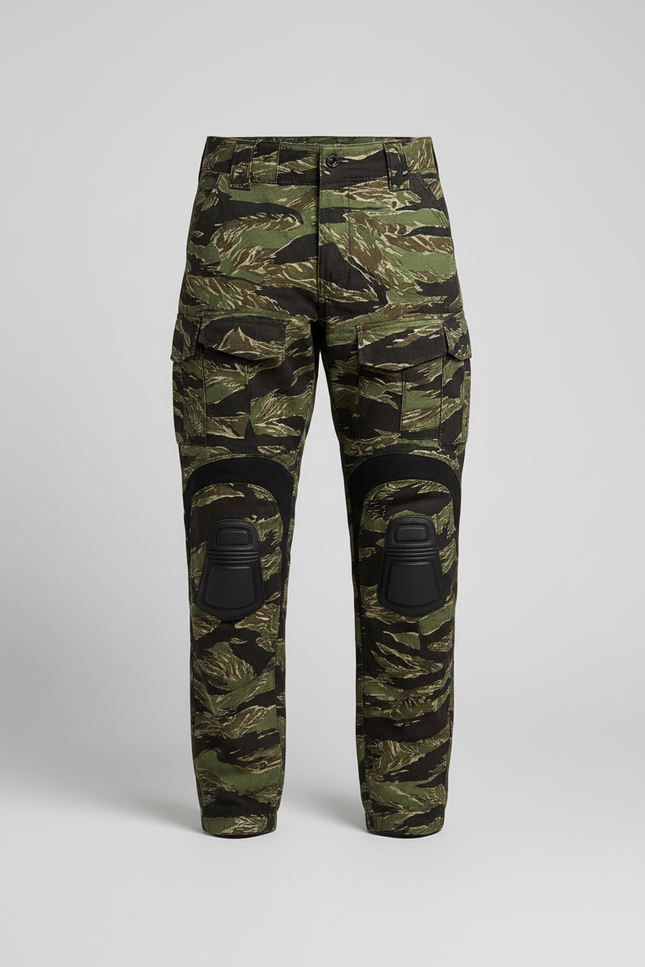 Pantalon Cargo Camouflage Militaire Ajusté Gen3 Femme - Vert Toile - vue 3