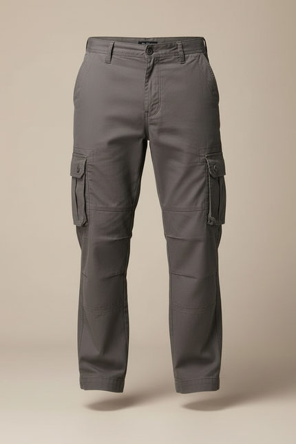 Pantalon Cargo Homme Anthracite Droit - Gris Toile - vue 3