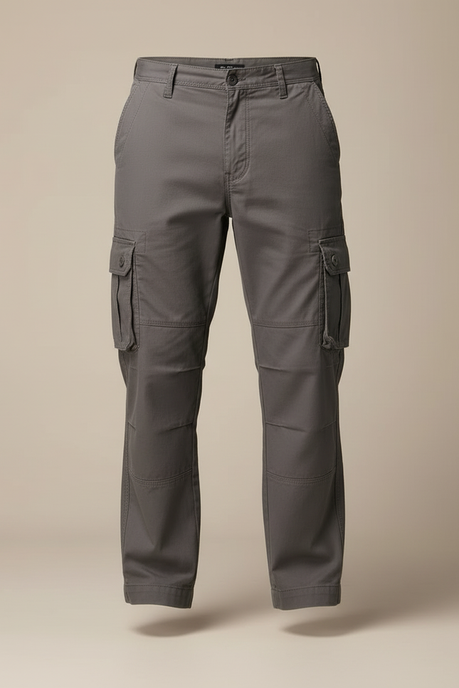 Pantalon Cargo Homme Anthracite Droit - Gris Toile - vue 3