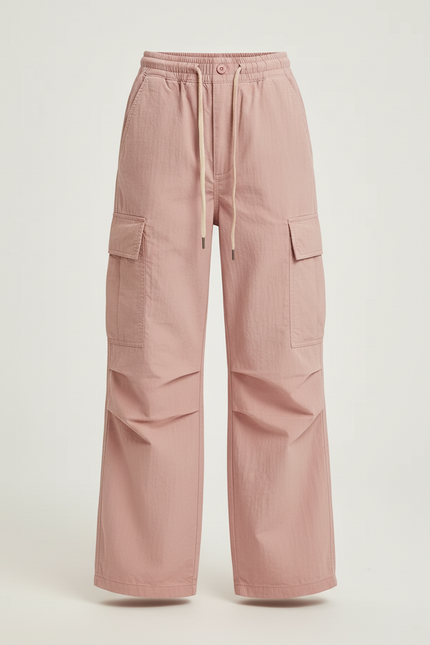 Pantalon Cargo Rose Ample Léger Décontracté Enfant - Polyester - vue 3