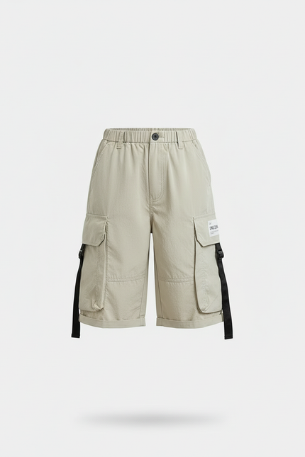 Pantalon Cargo Beige Décontracté Multipoches Enfant Coton - Polyester - vue 3