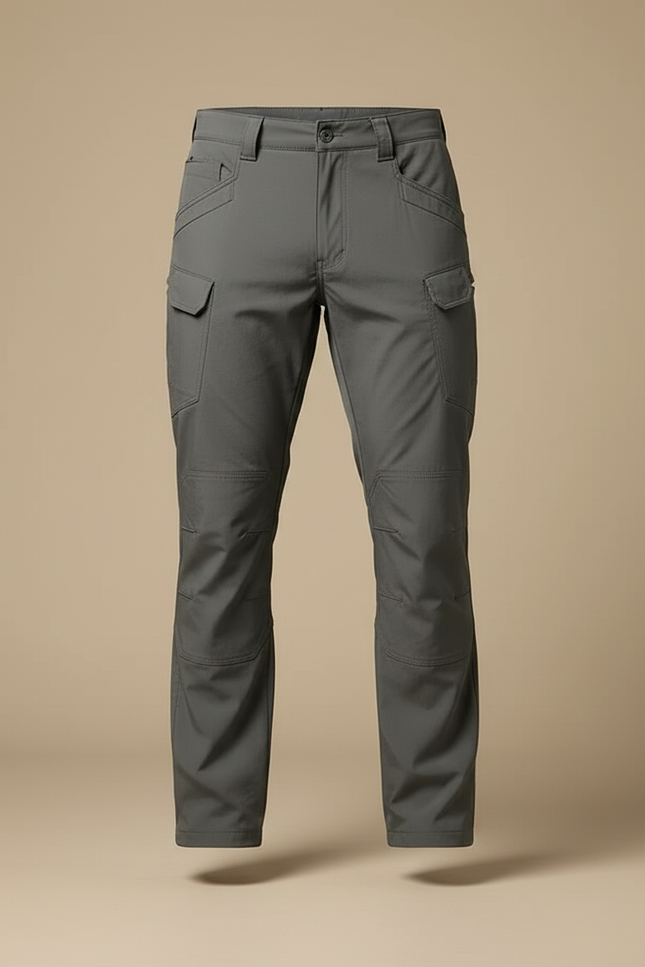 Pantalon Cargo Gris Tactique Multipoches Homme Décontracté - Polyester - vue 3