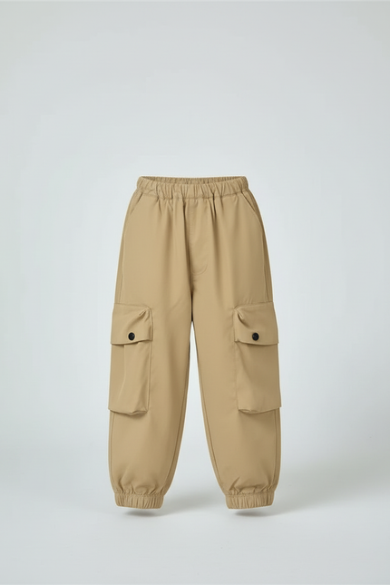 Pantalon Cargo Beige Ample Multipoches Décontracté Enfant - Polyester - vue 3