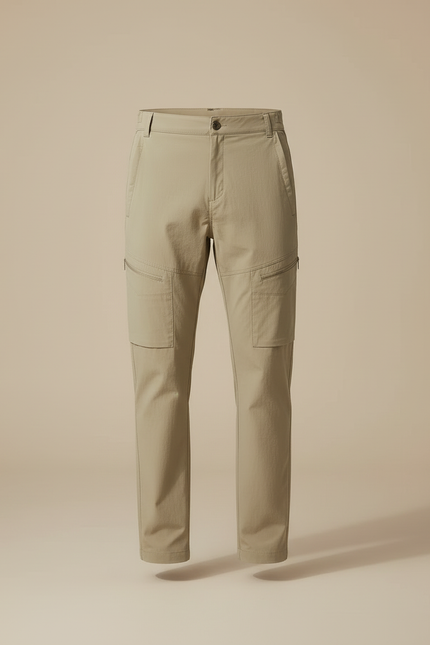 Pantalon Cargo Beige Homme Extensible Léger Randonnée - Polyester - vue 3
