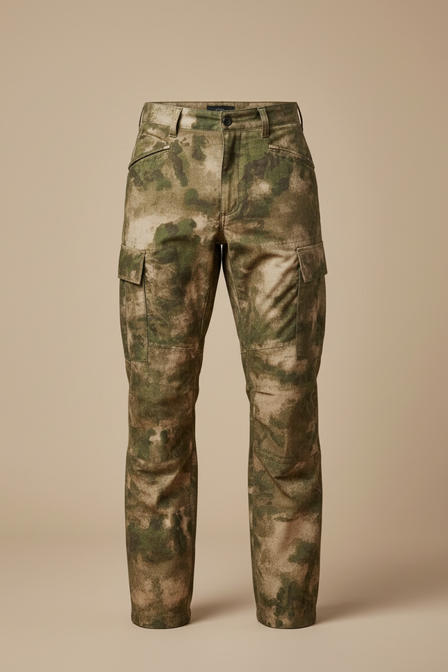 Pantalon Cargo Camouflage Militaire Vert Marron Tactique Résistant - Multicolore Toile - vue 3