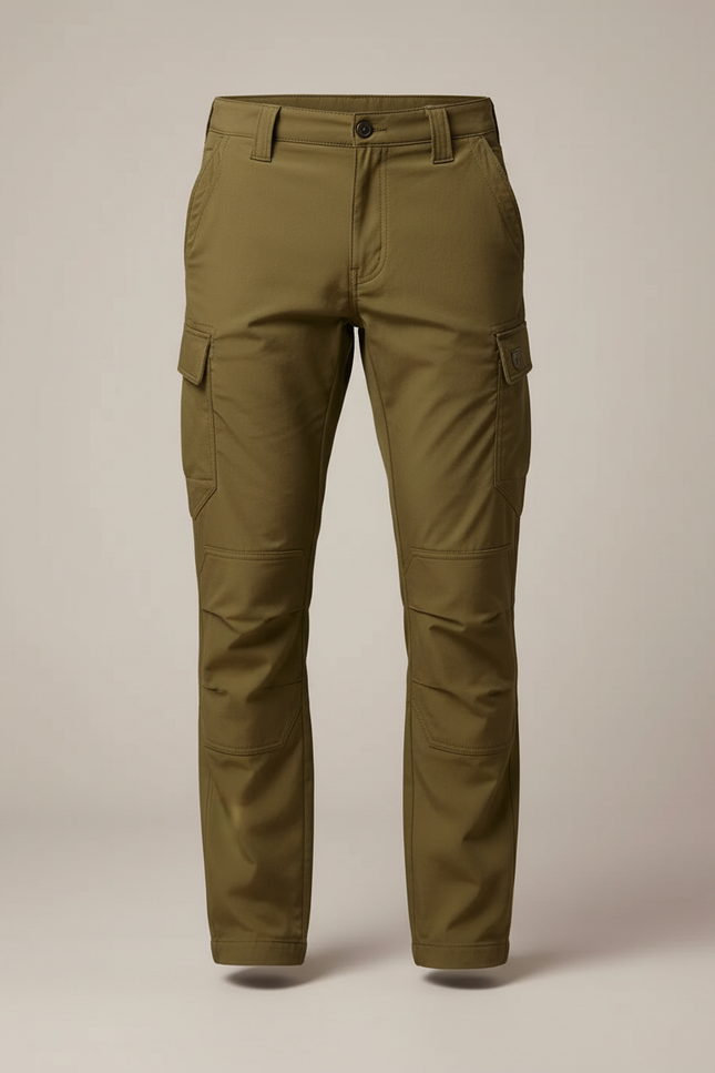 Pantalon Cargo Olive Homme - Kaki Polyester - vue 3