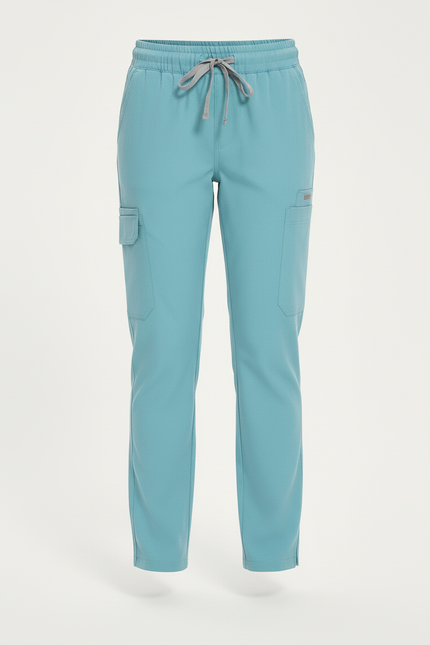 Pantalon Cargo Bleu Ciel Cordon Élastique Enfant - Polyester - vue 3