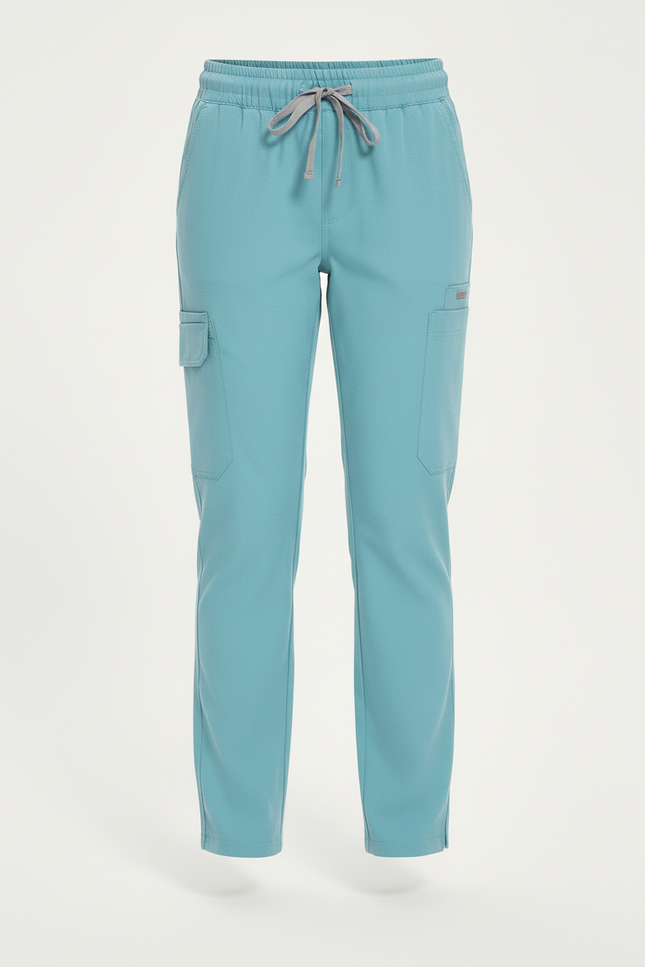 Pantalon Cargo Bleu Ciel Cordon Élastique Enfant - Polyester - vue 3