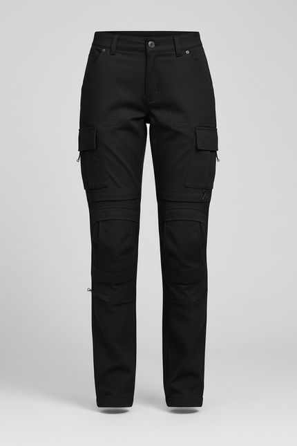 Pantalon Cargo Noir Convertible Décontracté Femme - Toile - vue 3