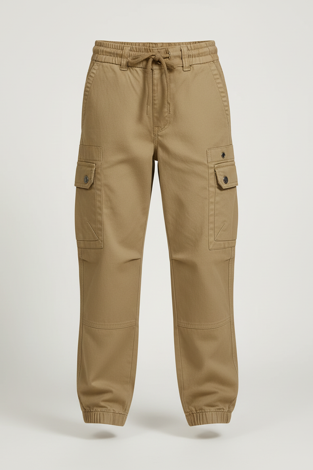 Pantalon Cargo Kaki Coton Ample Multipoches Fille - vue 3