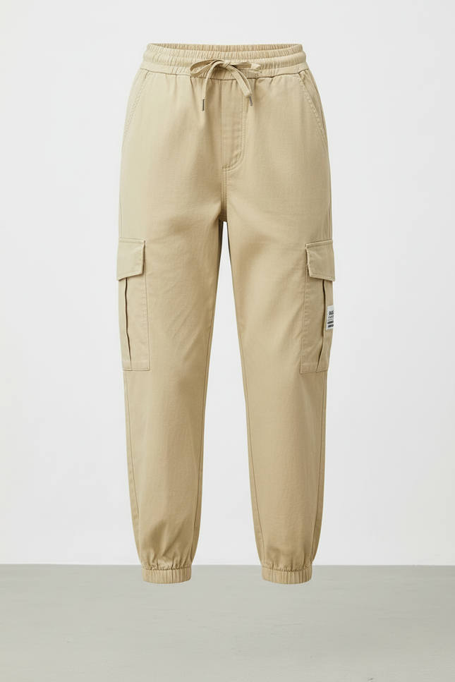 Pantalon Cargo Pantacourt Femme - Beige Toile - vue 3