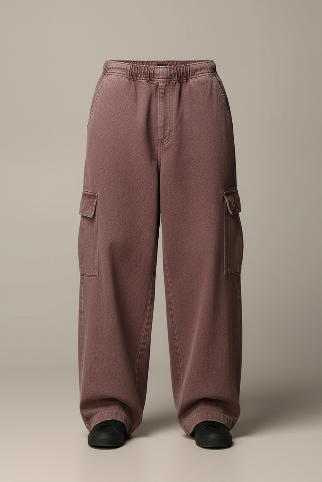 Pantalon Cargo Marron Ample Coton Multi-poches Décontracté - vue 3