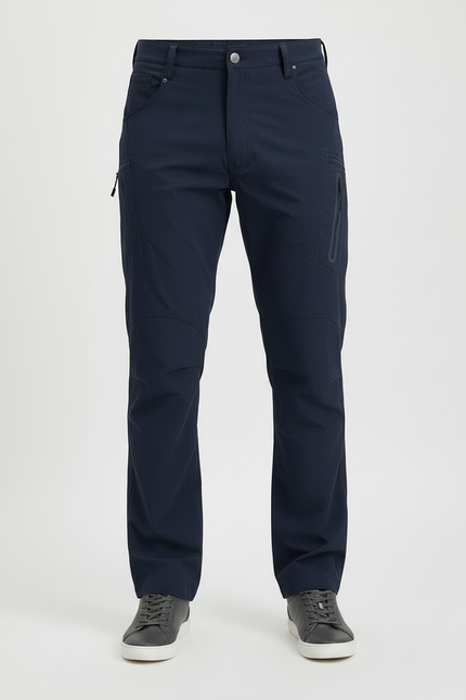 Pantalon Cargo Bleu Marine - Polyester - vue 3